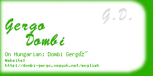 gergo dombi business card